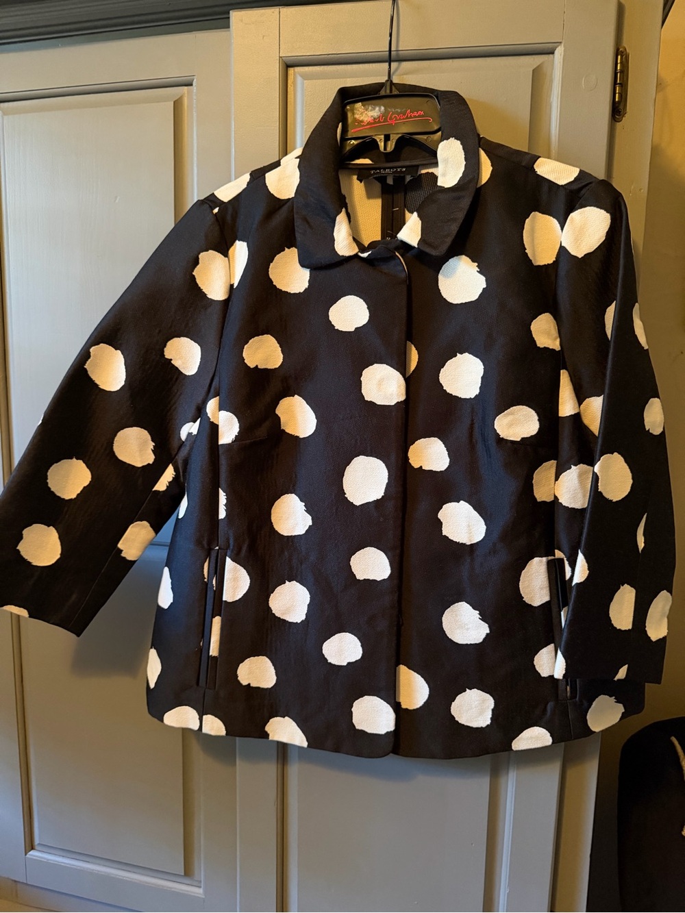 Talbots Black & White Polka Dot Women's Jacket